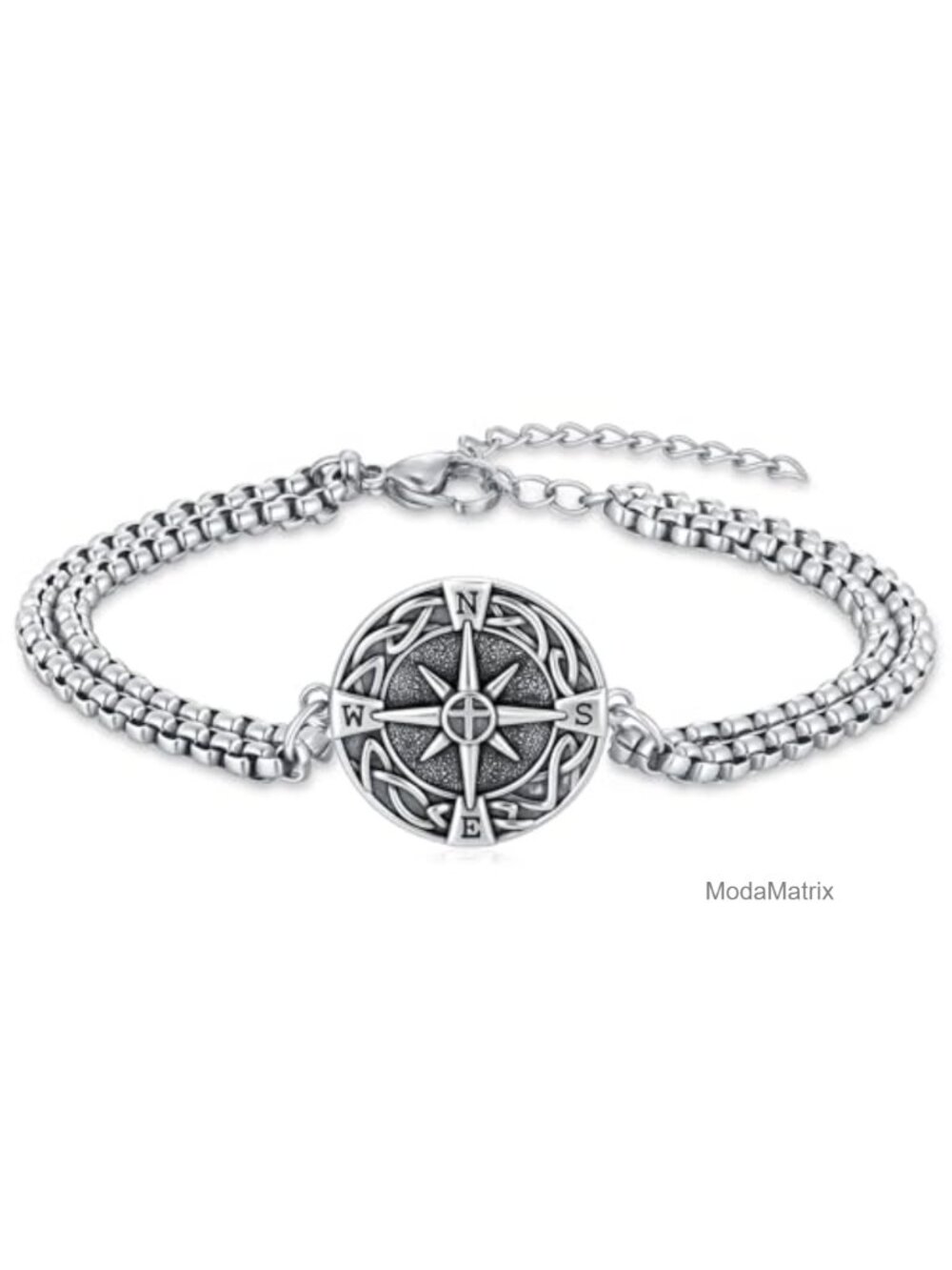Celtic Knot Compass Bracelet 925 Sterling Silver Link Bracelet Gift